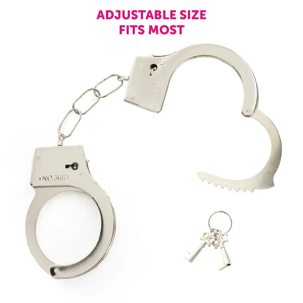 Adults Police Accessory Set | 3 Pcs | Hat, Cuffs & Badge