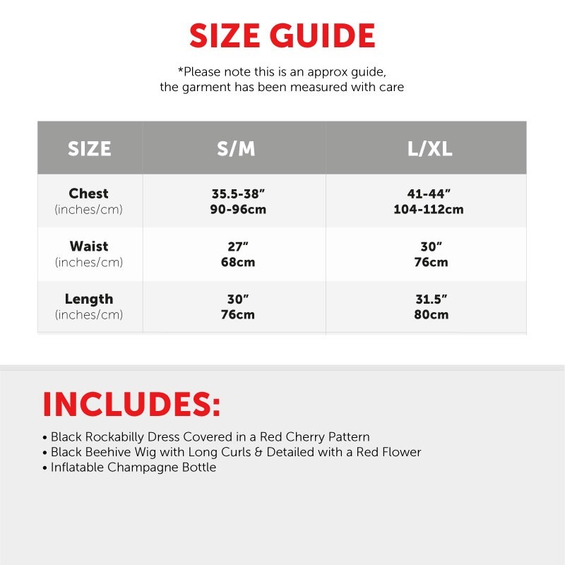 2000's Singer Costume - with Beehive Wig & Inflatable Champagne Bottle