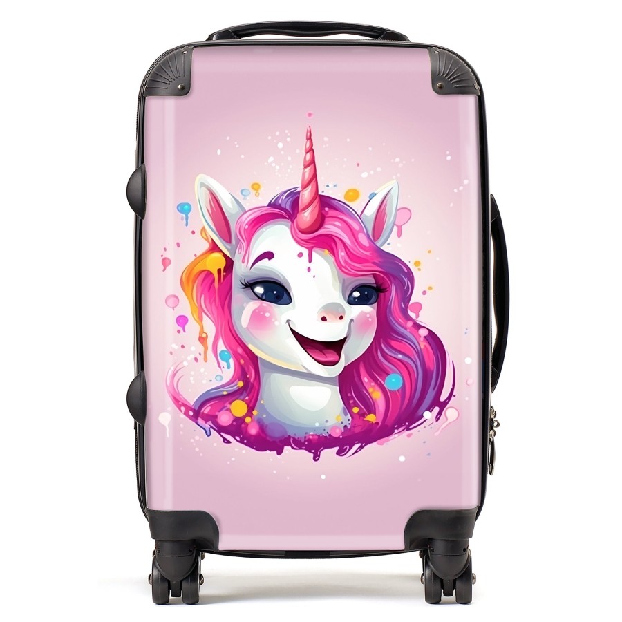 Click to view product details and reviews for Happy Unicorn Splashart Suitcase Cabin.