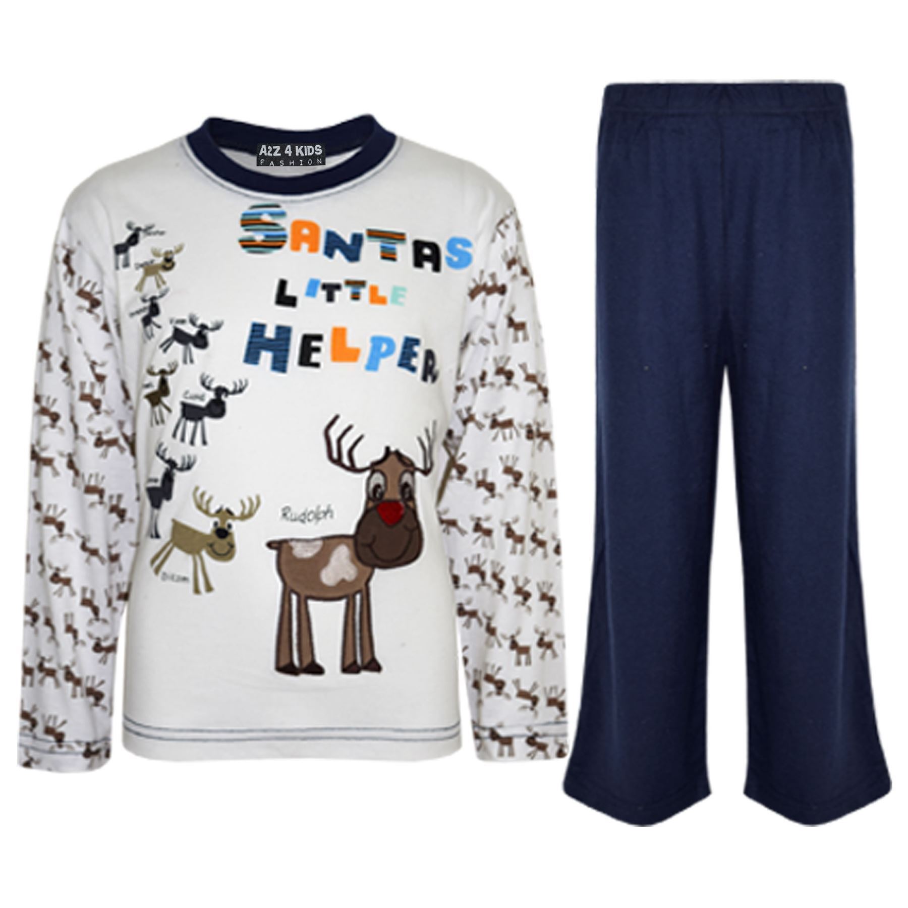 Click to view product details and reviews for Girls Boys Santas Little Helper Christmas Pyjamas Reindeer Rudolph Pjs Age 1 7 Years 6 7 Years Navy.