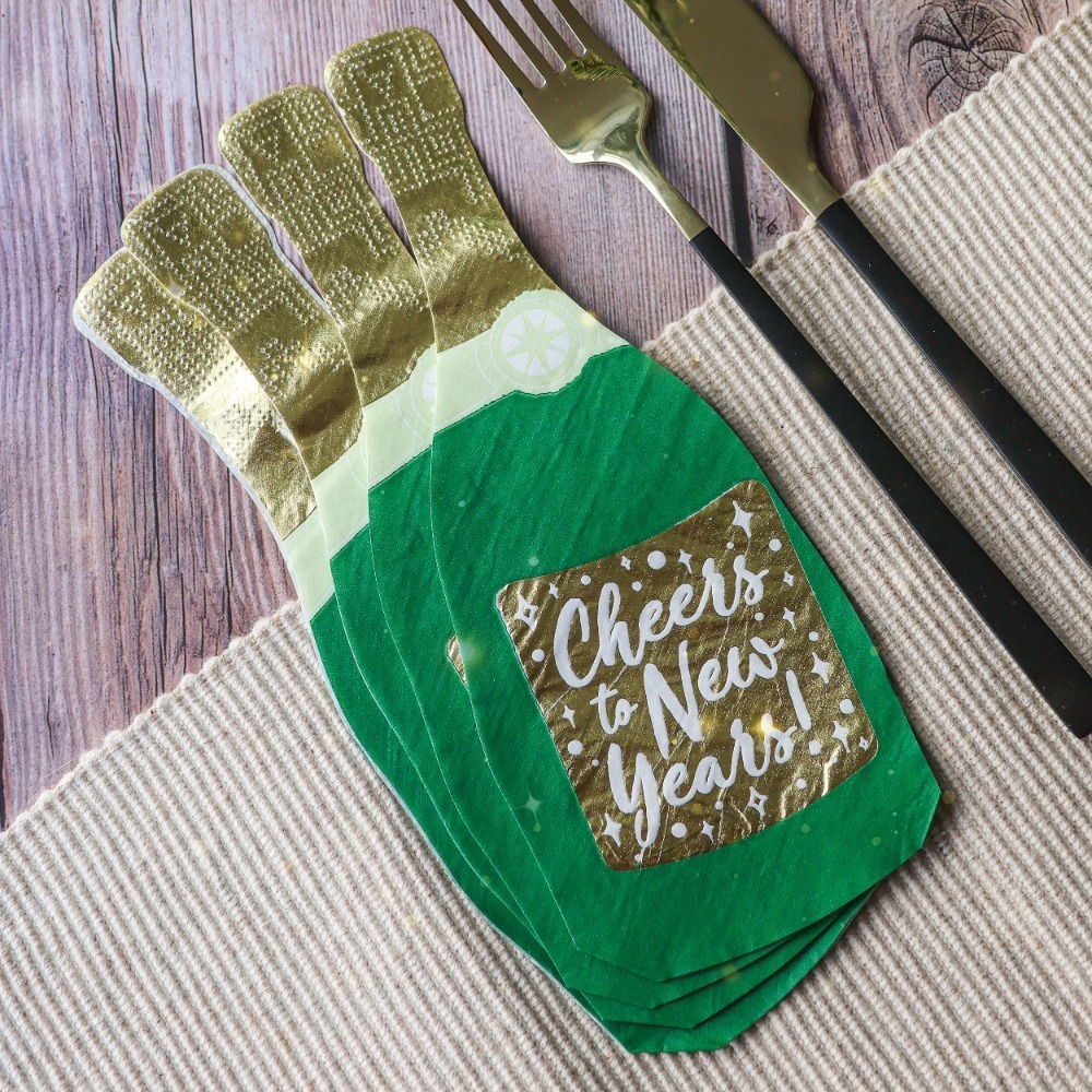 New Years Partyware Bundle Set | 39 Pcs | Banners, Balloons, Napkins & Plates