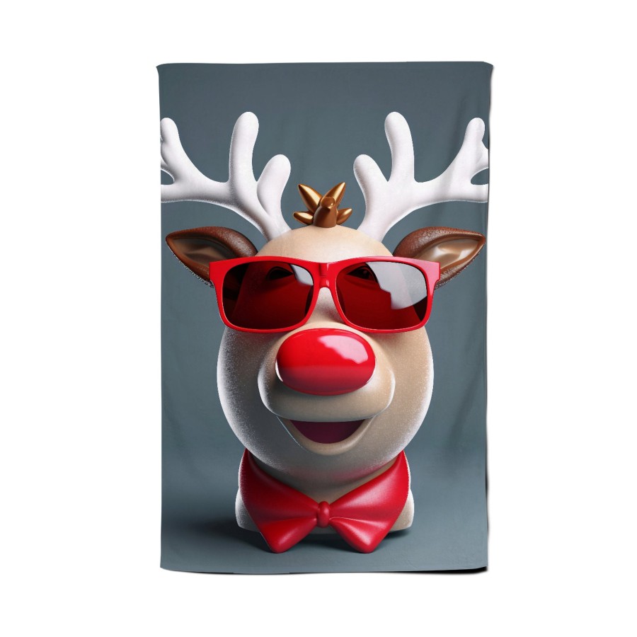 Click to view product details and reviews for Rudolph In Red Glasses Tea Towel.