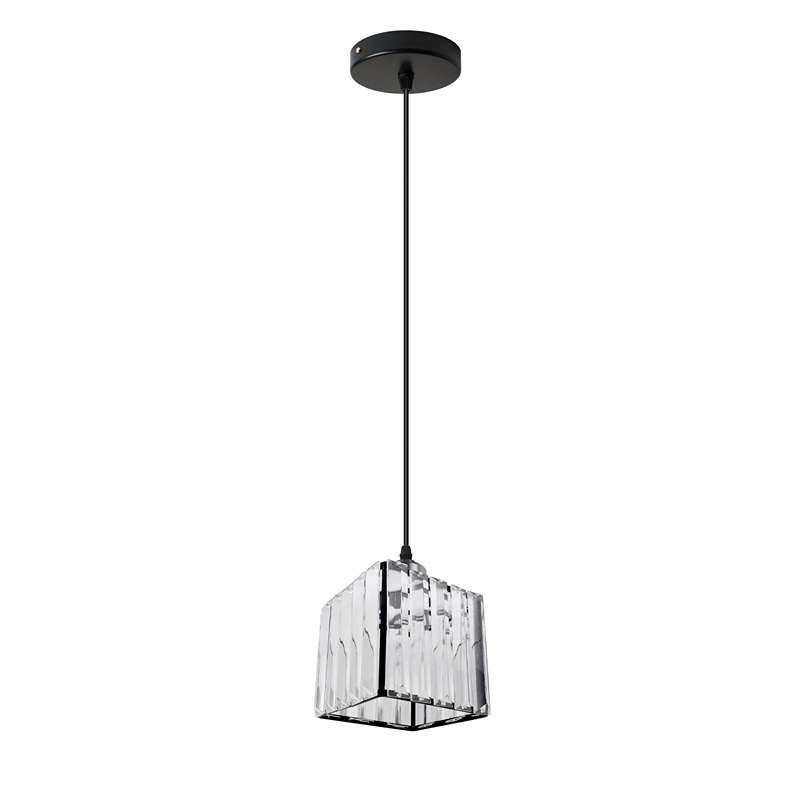 Click to view product details and reviews for Square Crystal Shade Mini Pendant Kitchen Island Light4682 Black With Bulb.