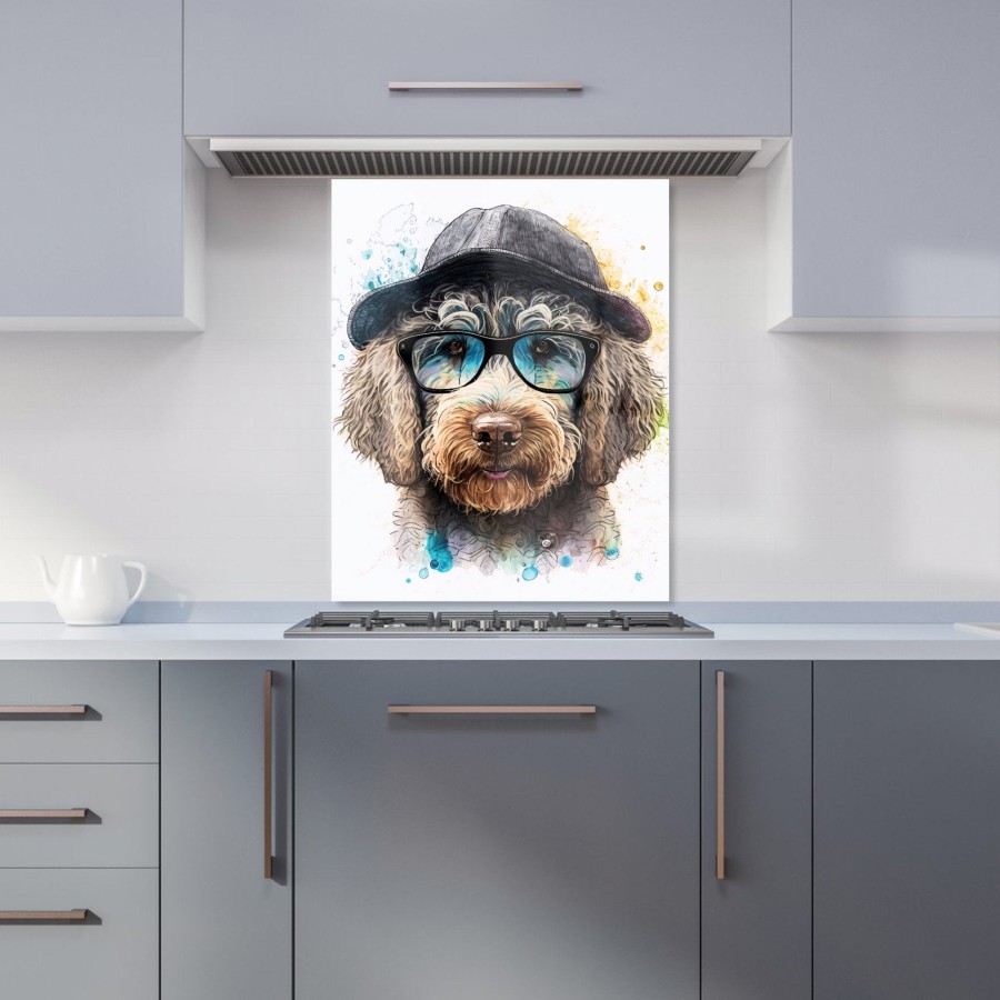 Click to view product details and reviews for Labradoodle Dog Face Splashart Kitchen Splashback W600mm X H750mm.