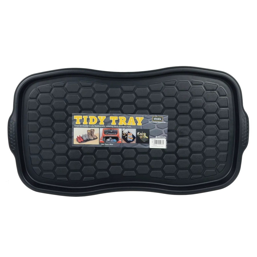 Click to view product details and reviews for Tidy Tray Heavy Duty Black Plastic Storage House Car Boot 75cm.