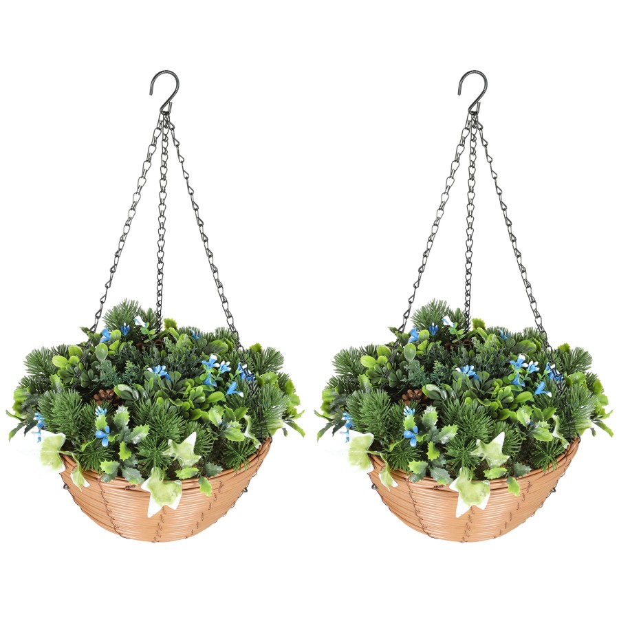 Click to view product details and reviews for Homcom Artificial Flowers In Basket Set Of 2 Artificial Hanging Baskets With Pe Leaves 18 Flowers And 3 Pinecones In Pot Decorative Faux Plant For. Click to view product details and reviews for Homcom Artificial Flowers In Basket Set Of 2 Artificial Hanging Baskets With Pe Leaves 18 Flowers And 3 Pinecones In Pot Decorative Faux Plant For.