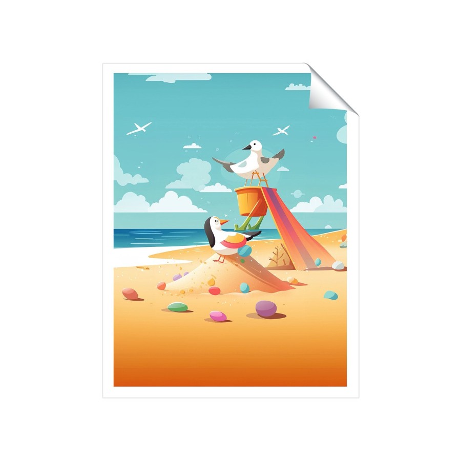 Click to view product details and reviews for Seagulls On A Beach Holiday Art Prints 8 X 10 No Frame.