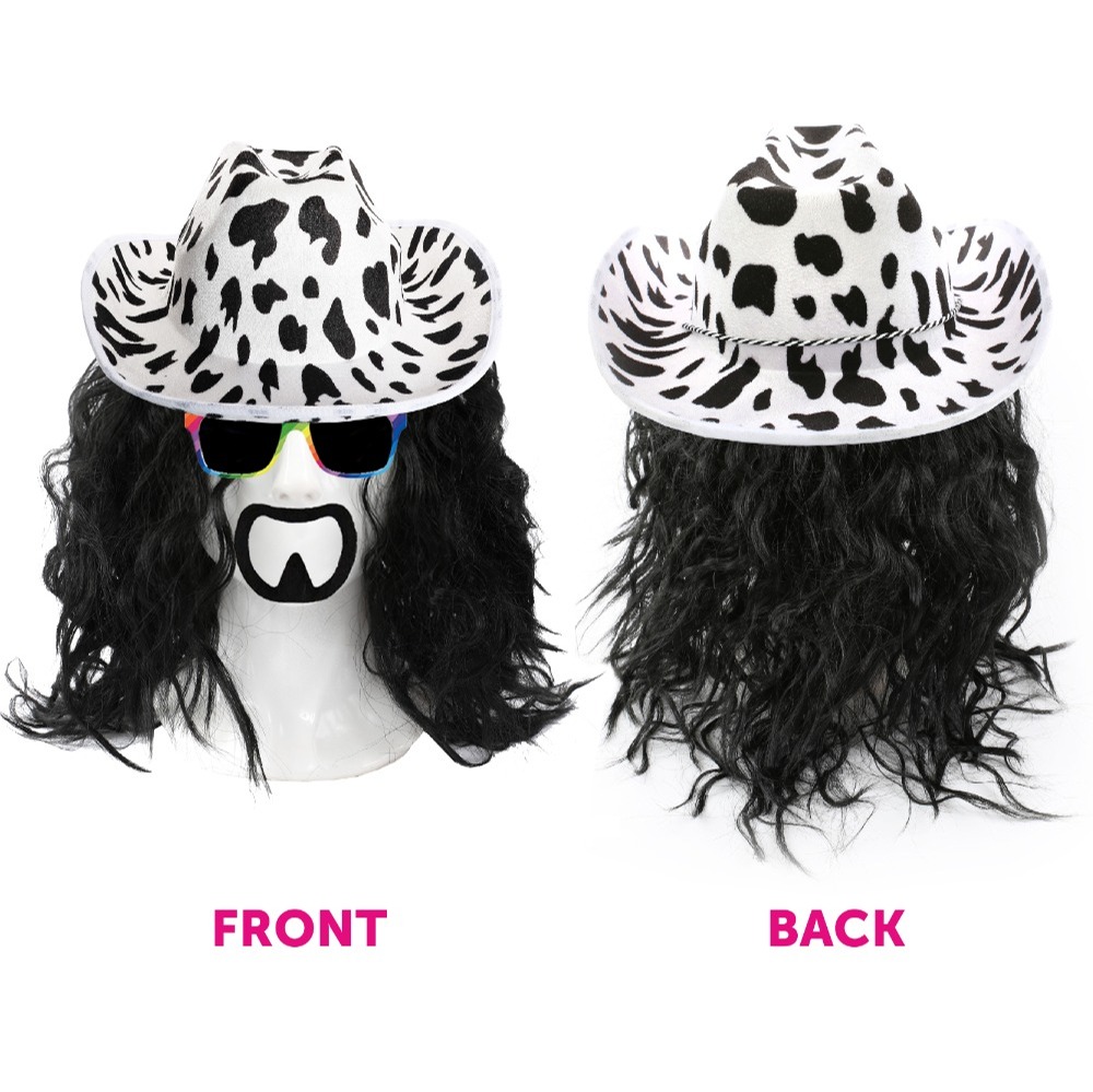 Macho Man Wrestler Accessory Set with Cow Print Hat