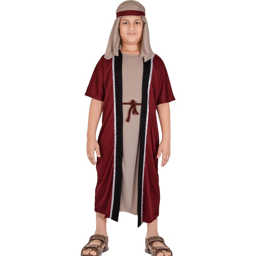 Click to view product details and reviews for Kids Boys Xmas Nativity Joseph Outfit Shepherd Townspeople Villager Outfit 3 5 Years Crimson.