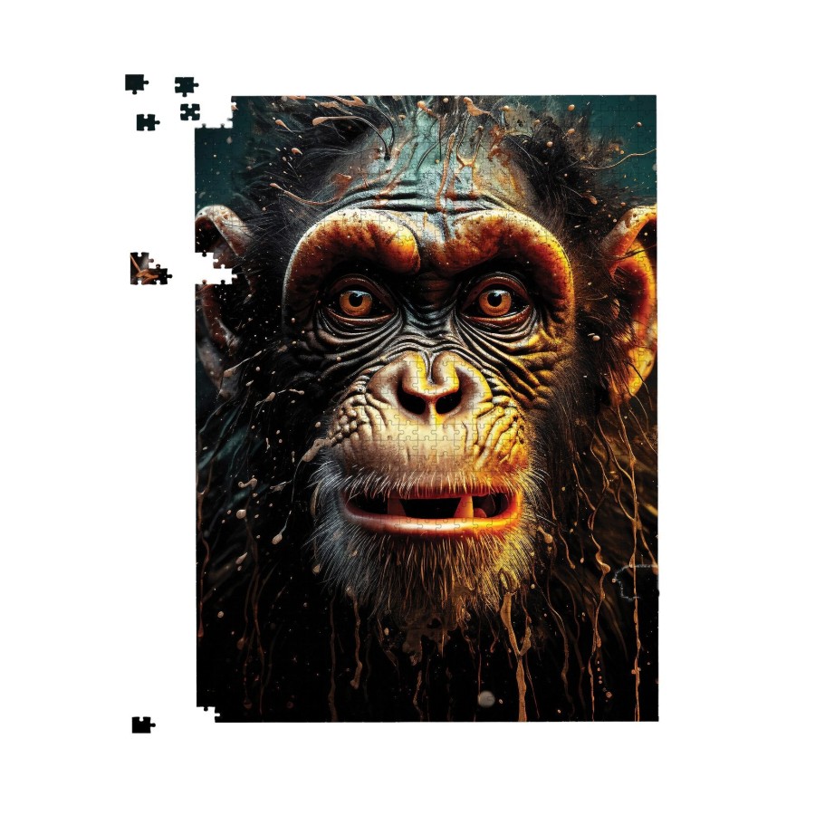 Splashart Monkey Face Jigsaw Puzzle