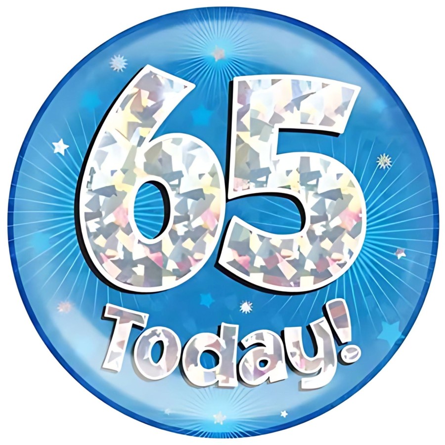 Click to view product details and reviews for 65 Today Blue Jumbo Birthday Badges 6 Inches.