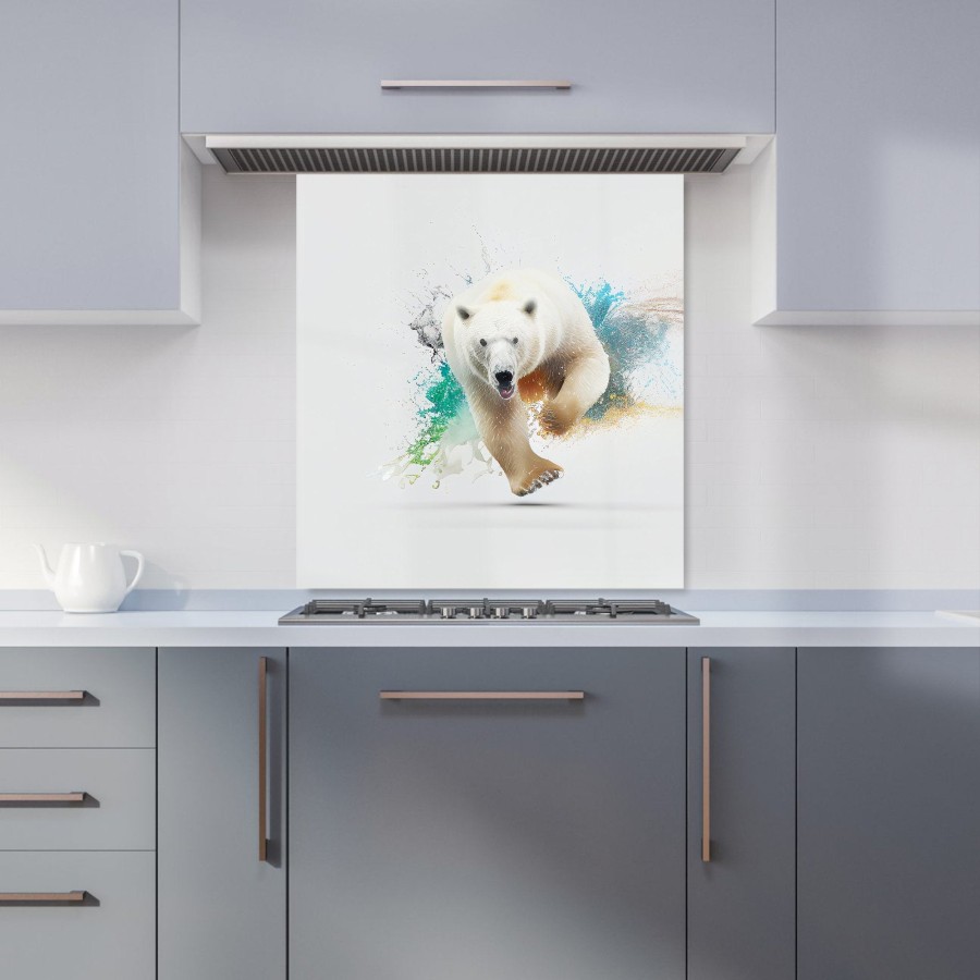 Click to view product details and reviews for Charging Polar Bear Kitchen Splashback W700mm X H650mm.