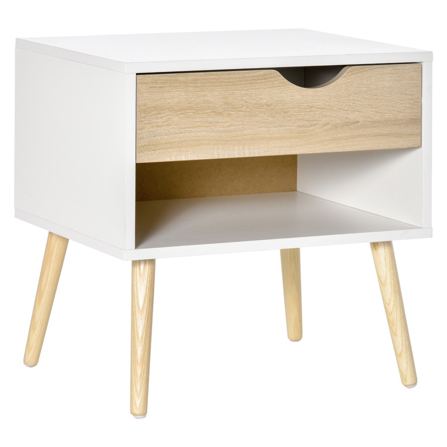 Click to view product details and reviews for Homcom Bedside Table With Drawer Shelf Nightstand End Table For Bedroom.