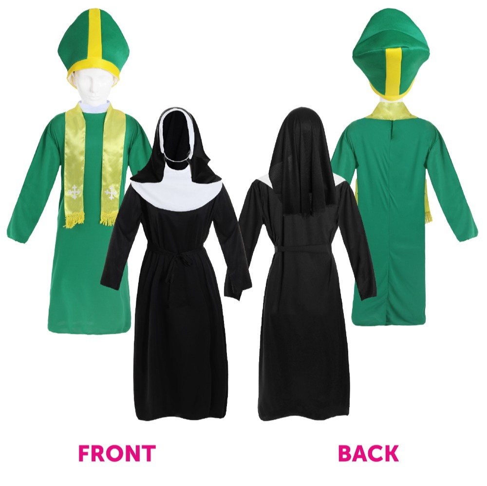 Adults Irish Priest & Nun Couples Costume