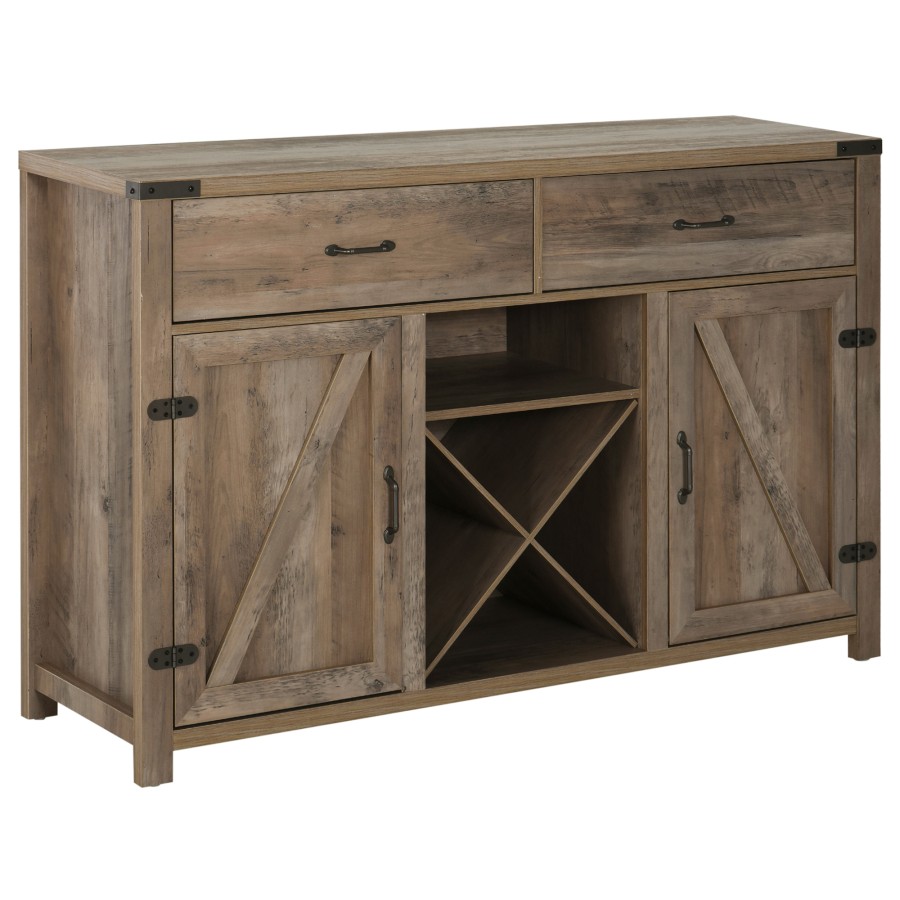 Click to view product details and reviews for Homcom Freestanding 92x140cm Rustic Side Cabinet Drawers Cupboards Wine Holder.