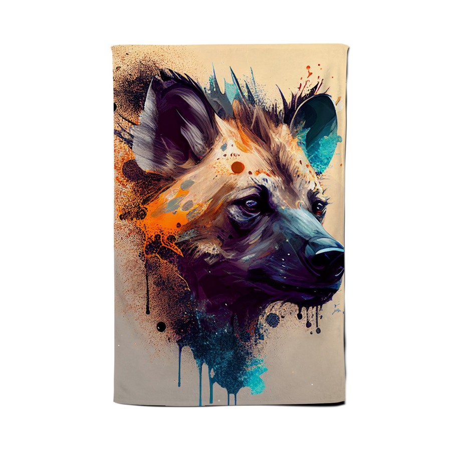 Click to view product details and reviews for Hyena Face Splashart Light Background Tea Towel.
