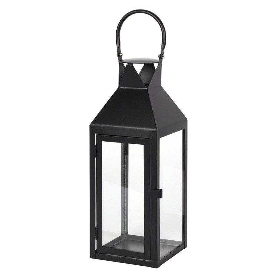 Click to view product details and reviews for Large Satin Black Candle Lantern.