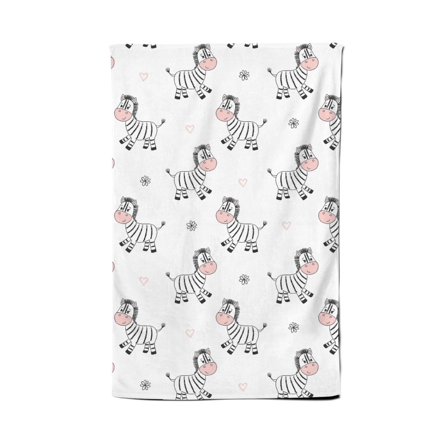 Cute Hand Drawn Zebra Tea Towel