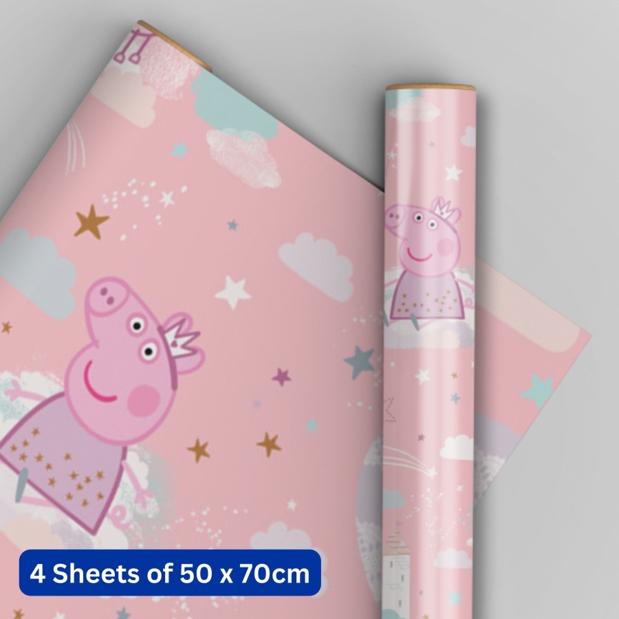 Peppa Pig 4 Sheets & 4 Tags Gift Wrap Bundle