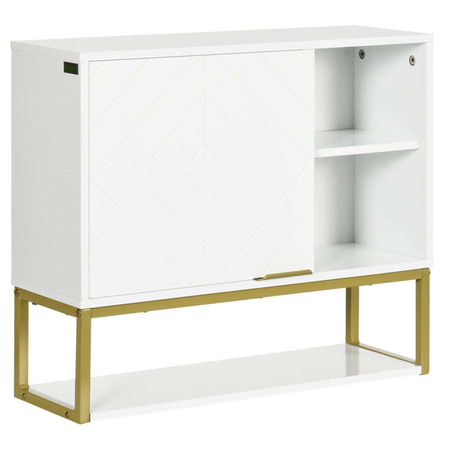 Click to view product details and reviews for Kleankin Bathroom Wall Cabinet With Adjustable Shelf For Hallway Living Room.