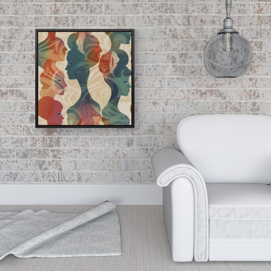 Click to view product details and reviews for Coloured Silhouette Framed Canvas 16 X 16 Black.