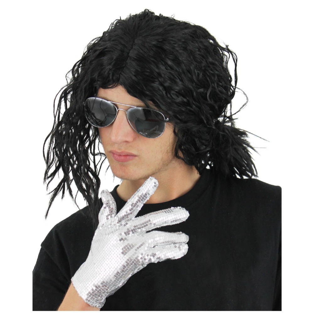 Wet Look 80's Jacko King of Pop Wig