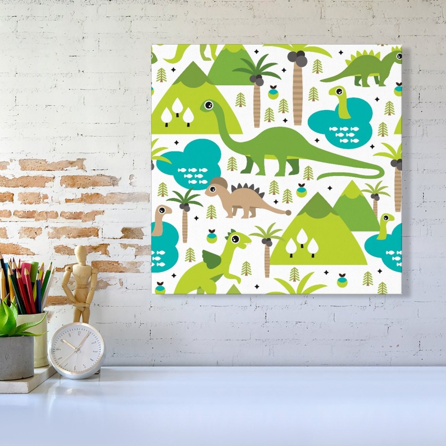 Click to view product details and reviews for Baby Dinosaur Print Canvas Large 30 X 30.