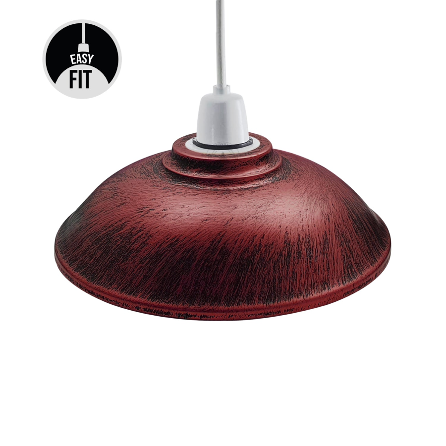 Click to view product details and reviews for Modern Retro Pendant Ceiling Light Shade Rustic Red1898.