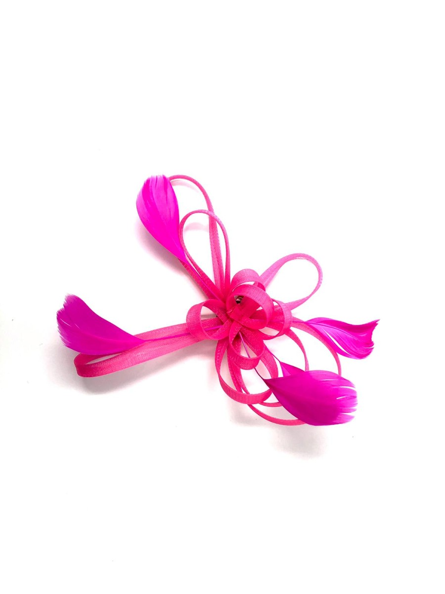 Hot Pink Feather Fascinator