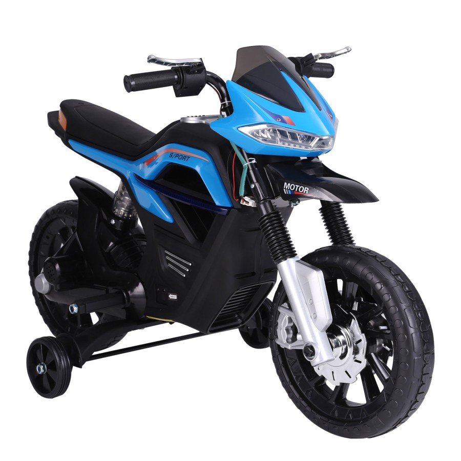 Click to view product details and reviews for Homcom 6v Ride On Motorcycle W Lights Music Forward Brake For 3 8 Years Blue.