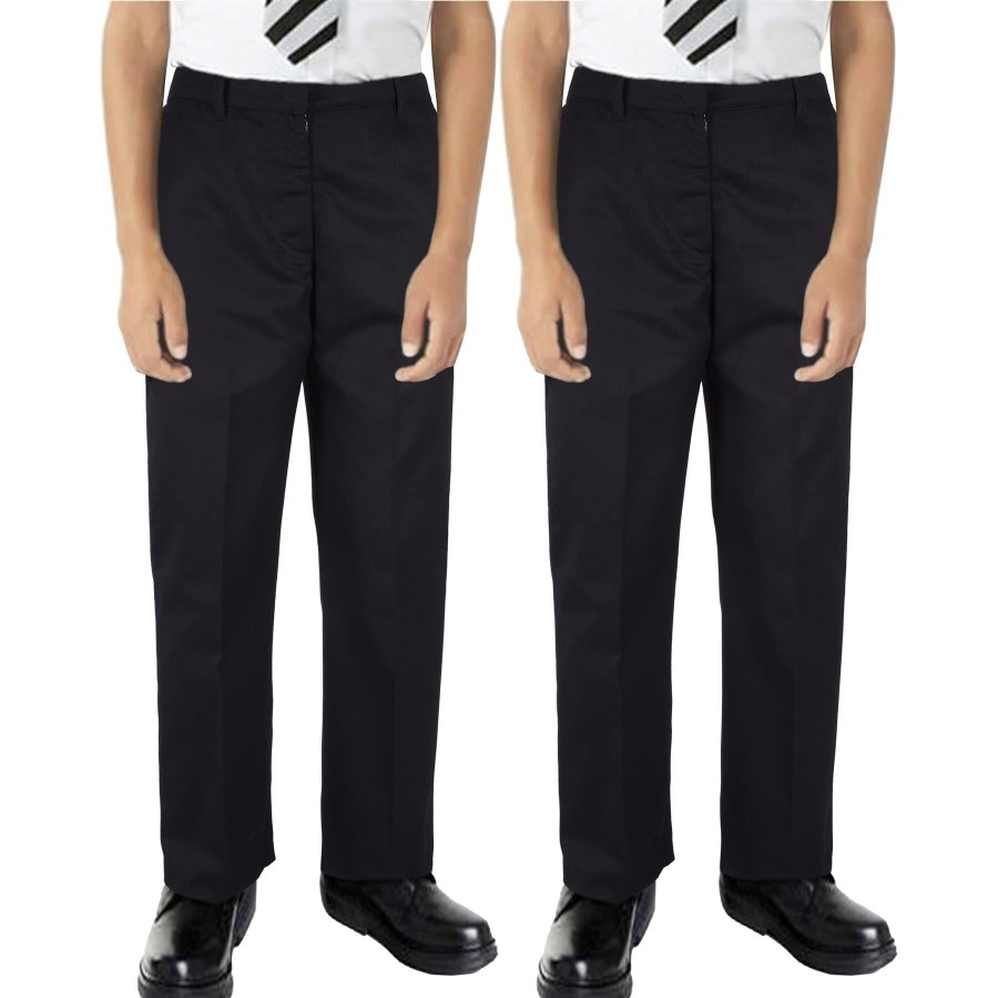 Click to view product details and reviews for Kids Boys Pants Plain School Uniform Pull Up Regular Fit Lightweight Trouser 11 12 Years Jet Black.
