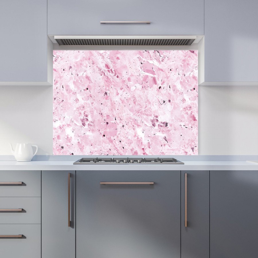 Click to view product details and reviews for Plush Pink Quartz Effect Kitchen Splashback W595mm X H745mm.