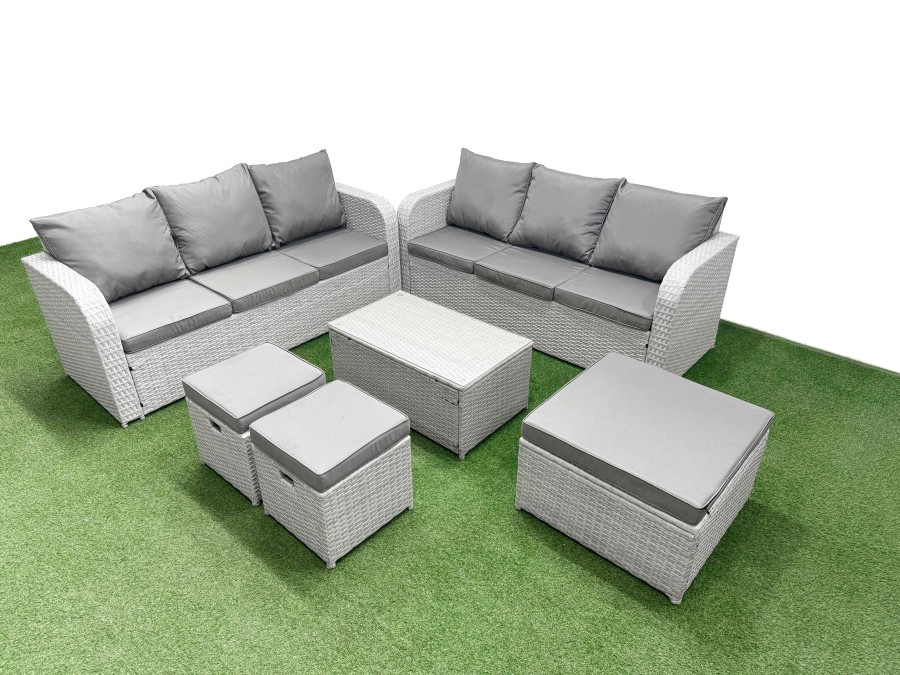 Click to view product details and reviews for Fimous Outdoor Garden Furniture Sets 9 Seater Wicker Rattan Furniture Sofa Sets With Rectangular Coffee Table High Back Lounge Sofa 3 Stools Light Gre. Click to view product details and reviews for Fimous Outdoor Garden Furniture Sets 9 Seater Wicker Rattan Furniture Sofa Sets With Rectangular Coffee Table High Back Lounge Sofa 3 Stools Light Gre.