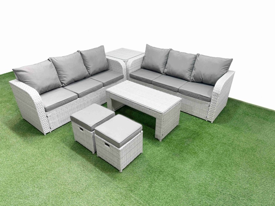 Click to view product details and reviews for Fimous Outdoor Garden Furniture Sets 8 Seater Wicker Rattan Furniture Sofa Sets With Oblong Coffee Table High Back Lounge Sofa Stools Side Table Light. Click to view product details and reviews for Fimous Outdoor Garden Furniture Sets 8 Seater Wicker Rattan Furniture Sofa Sets With Oblong Coffee Table High Back Lounge Sofa Stools Side Table Light.