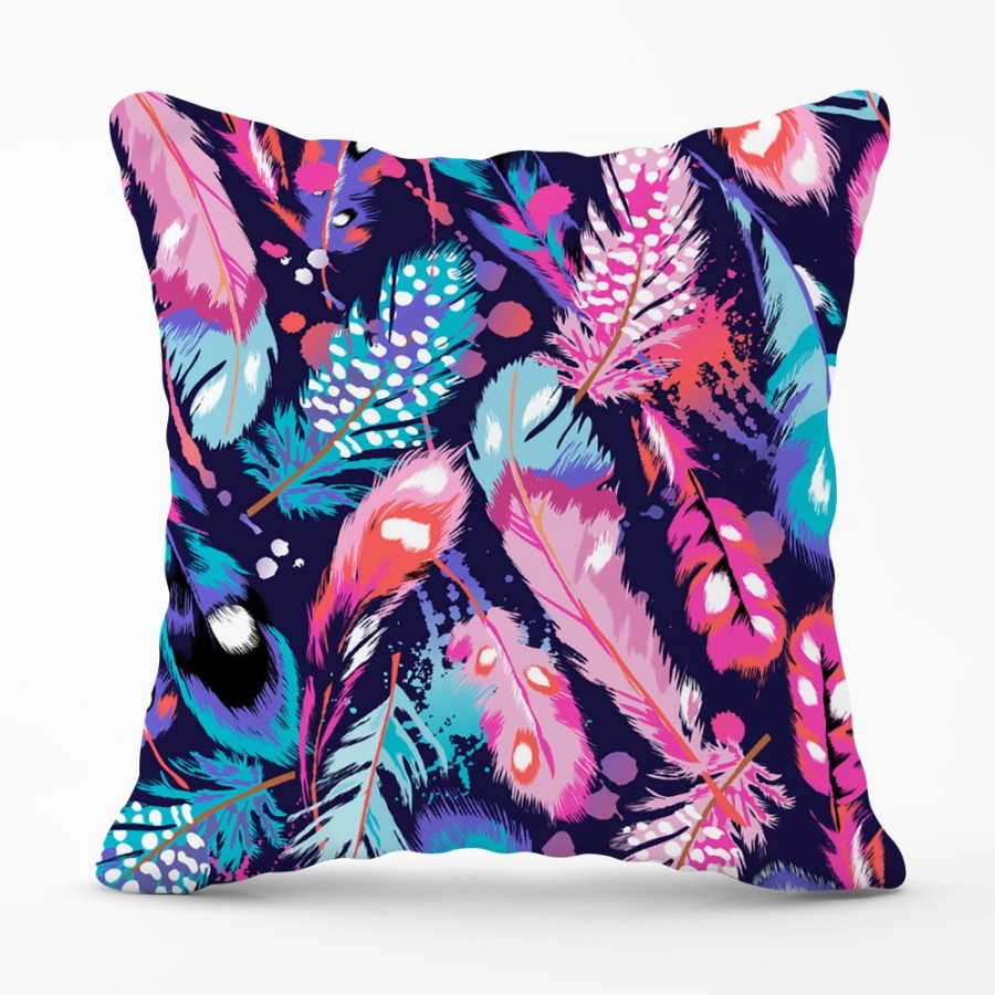 Beautiful Colourful Feathers Cushions