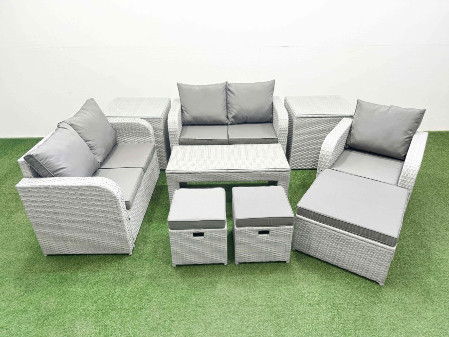 Click to view product details and reviews for Fimous High Back Poly Rattan Garden Furniture Set With Reclining Chair Loveseat Sofa Oblong Coffee Table Indoor Outdoor Patio Set 3 Stools 2 Side Tab. Click to view product details and reviews for Fimous High Back Poly Rattan Garden Furniture Set With Reclining Chair Loveseat Sofa Oblong Coffee Table Indoor Outdoor Patio Set 3 Stools 2 Side Tab.