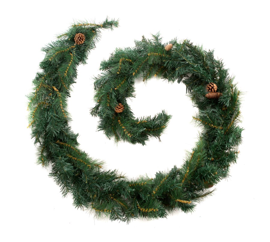 Click to view product details and reviews for Best Artificial 6ft 9ft 12ft Colorado Pine Christmas Garland With Pine Cones Optional Lights 9ft 270cm No.