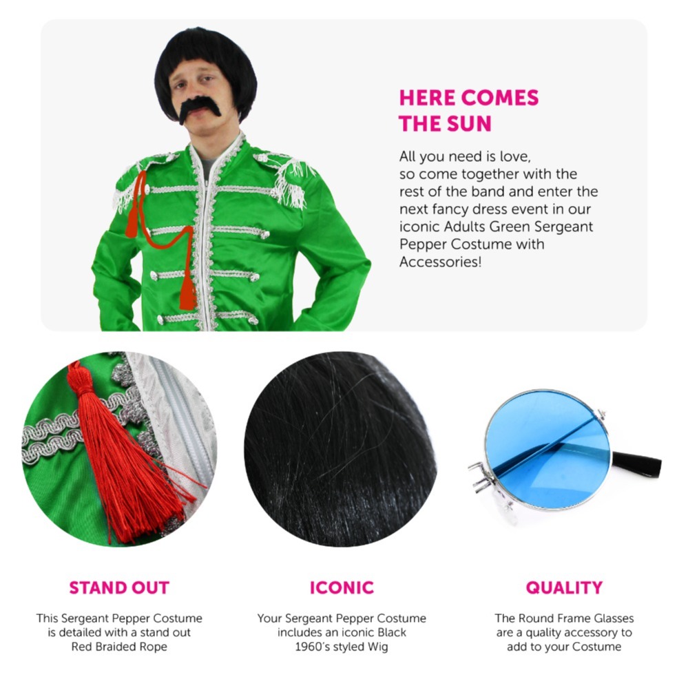 Green 1960's Sergeant Pepper Costume
