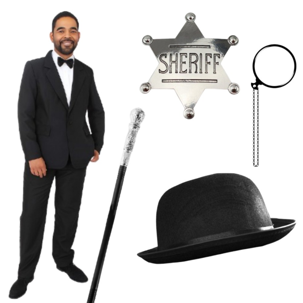 Click to view product details and reviews for Adults Chris Eubank Costume 6 Pcs Blazer Trousers Hat Cane Monocle Badge Large.