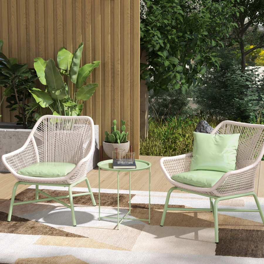 Click to view product details and reviews for Outsunny 46cm Round Small Garden Table With Removable Tray And Folding Legs Metal Garden Side Table Indoor Outdoor Coffee Table End Table For Patio.