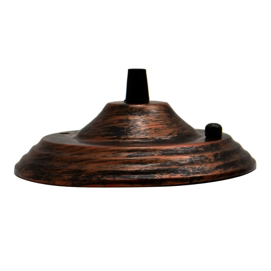Click to view product details and reviews for 140mm Ceiling Rose Brushed Rustic Red Color Pendant Cable Grip Flex Plate For Light Fitting2657.