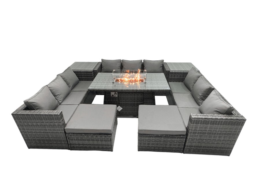Click to view product details and reviews for Fimous Rattan Garden Furniture Firepit Dining Set Outdoor 10 Seater Patio With Glass Top Dining Table 2 Side Tables. Click to view product details and reviews for Fimous Rattan Garden Furniture Firepit Dining Set Outdoor 10 Seater Patio With Glass Top Dining Table 2 Side Tables.