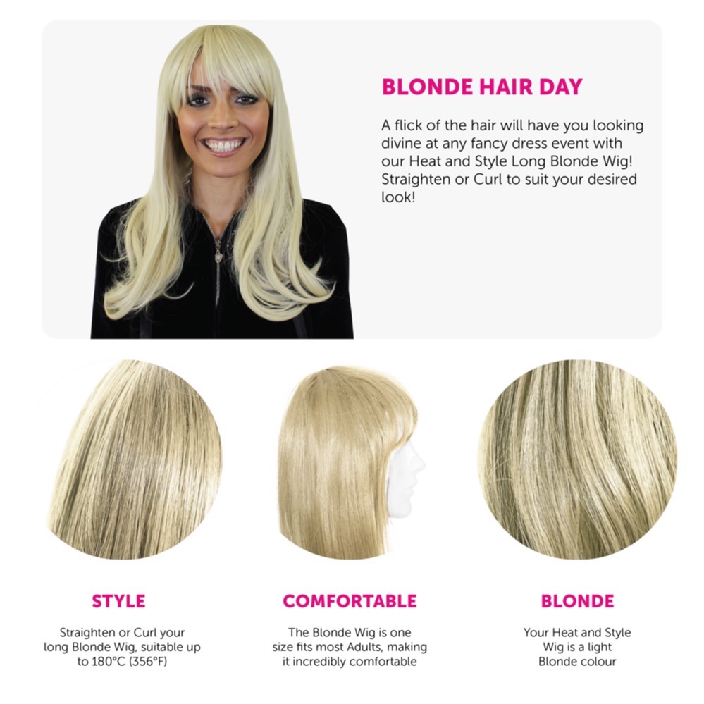 Heat & Style Blonde Wig - Features