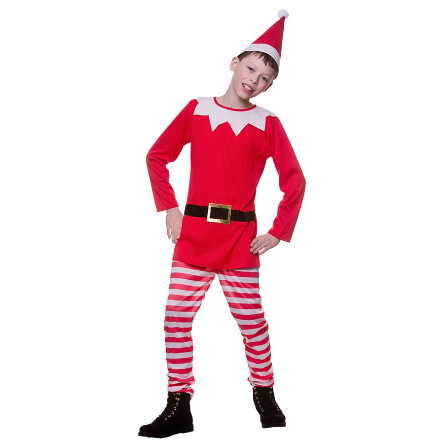 Click to view product details and reviews for Kids Santas Naughty Elf Costume Festive Red White S M Medium 5 7 Years.