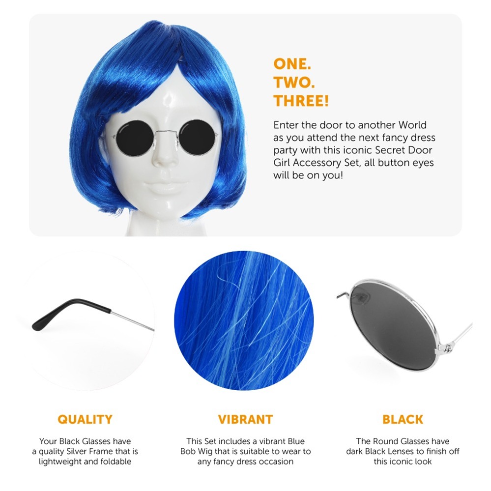 Coraline Inspired Accessory Set