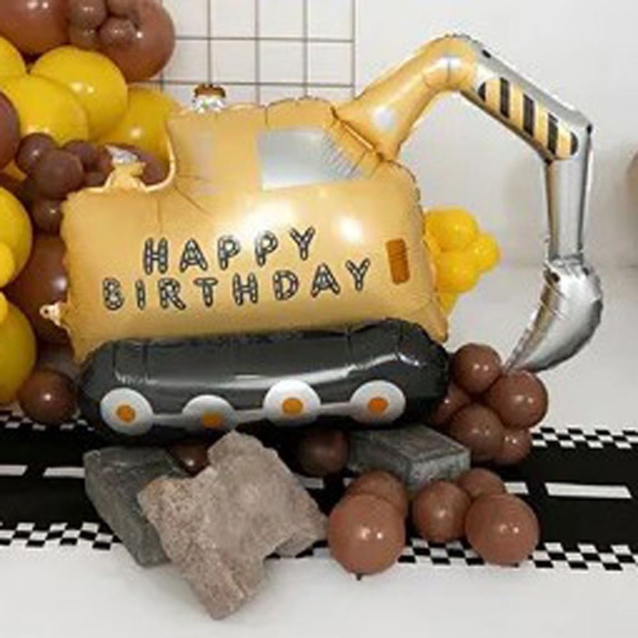 Digger Foil Balloon Construction Birthday Party Decorations Childrens Boys