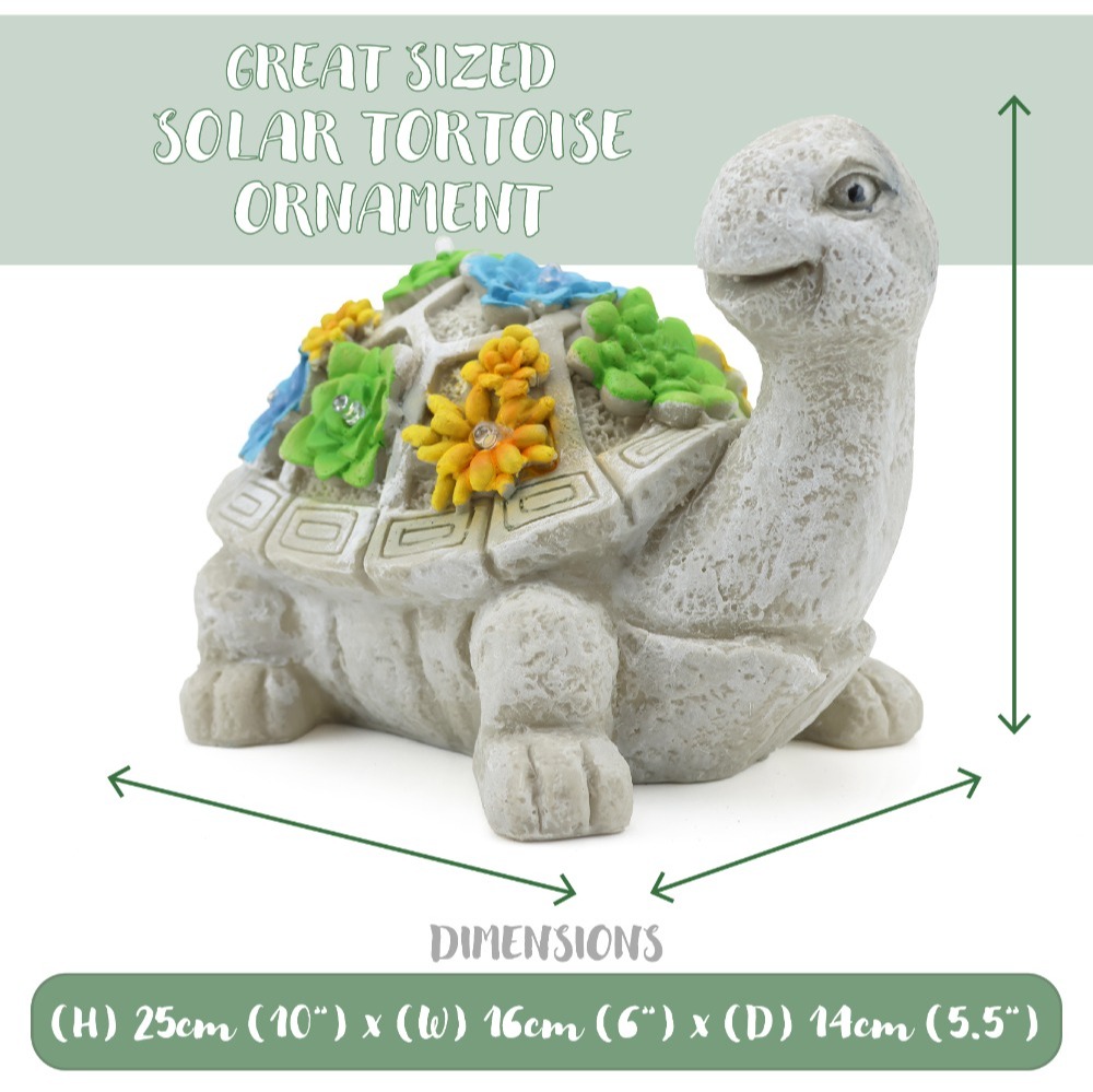 Solar Tortoise Statue (25x14x16cm)