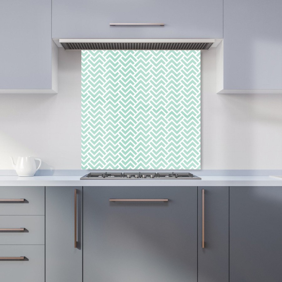 Click to view product details and reviews for Green Geometric Pattern Kitchen Splashback W600mm X H600mm.