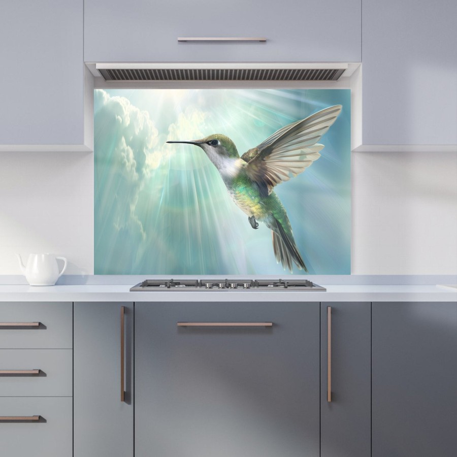 Click to view product details and reviews for Hummingbird In A Beautiful Sky Kitchen Splashback W595mm X H745mm.