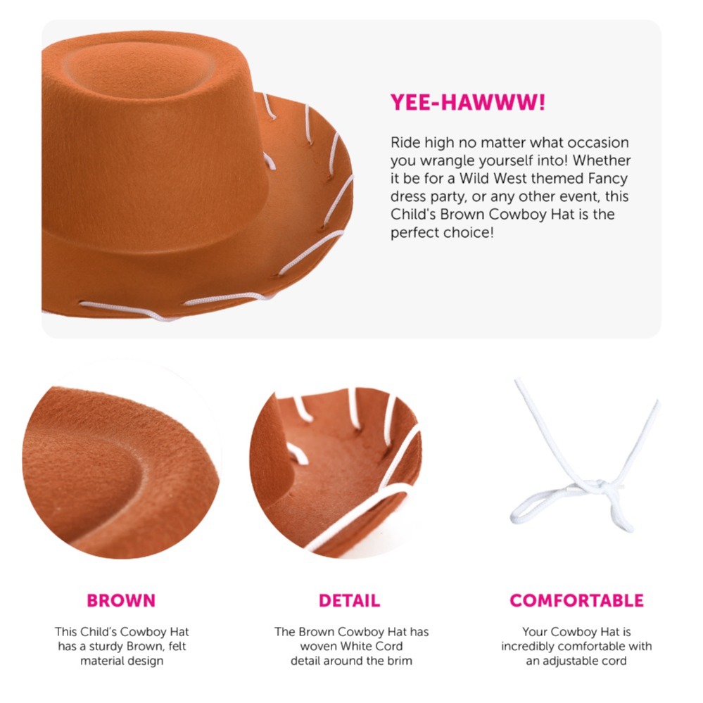 Childs Brown Cowboy Hat